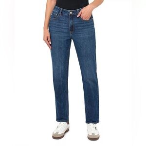 Seven7 Women's 90's Straight Jean Size 14 Dark Wash